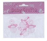 PINK PACIFIER 4 PACK 4 CM