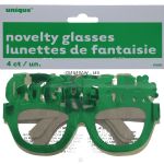 ST PATRICKS FOIL GLASSES 4 PACK  