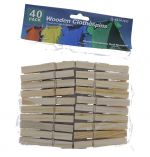 WOODEN CLOTHESPINS 40 COUNT