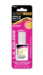 2.99 LA COLORS ULTIMATE HOLD BRUSH ON NAIL GLUE CLEAR 0.17 OZ 
