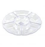 PLASTIC 6 SECTIONAL TRAY CLEAR