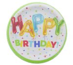 HAPPY BIRTHDAY 7 INCH PLATE 8 COUNT
