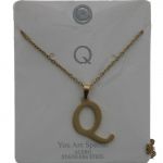 Q GOLD-SILVER  LETTER NECKLACE