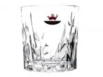 GLASS CUP WITH LEAF DESIGNS