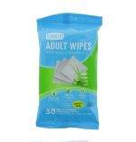 ADULT WIPES WITH ALOE VERA AND VITAMIN E 30 COUNT  