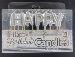 CANDLE HAPPY B-DAY SILVER