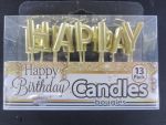 CANDLE HAPPY B-DAY GOLD