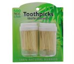 TOOTHPICKS NATURAL BAMBOO 500 PACK