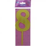 GOLD #8  4.5 ACRYLIC NUMBER