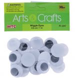WIGGLE EYES 2.5 CM 30 COUNT