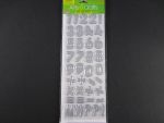 GLITTER NUMBER STICKERS-SILVER