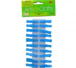 BLUE WOODEN CLOTHES PIN 20 PACK  