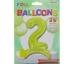 # 2 GOLD BALLOON WITH STAND 26 INCH  
