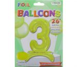 # 3 GOLD BALLOON WITH STAND 26 INCH
