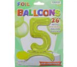 # 5 GOLD BALLOON WITH STAND 26 INCH  