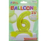 # 6 GOLD BALLOON WITH STAND 26 INCH