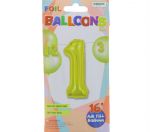#1 GOLD 16 INCH AIR FILLED BALLOON  