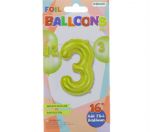 #3 GOLD 16 INCH AIR FILLED BALLOON
