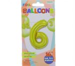 #6 GOLD 16 INCH AIR FILLED BALLOON  