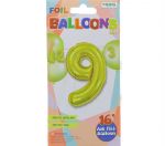 #9 GOLD 16 INCH AIR FILLED BALLOON