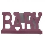 PINK BABY WOODEN WORD
