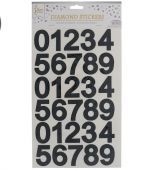 BLACK NUMERICAL STICKER 1 SHEET