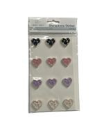 1.99 RHINESTONE STICKER HEART 12 COUNT 1 SHEET