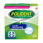 2.99 POLIDENT OVERNIGHT WHITENING 28 TABLETS 4 IN 1 