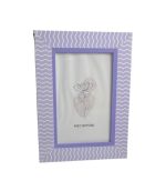 4 X 6 FRAME PURPLE AND WHITE