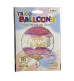HAPPY BIRTHDAY 18 INCH NON METALLIC BALLOON
