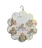 5.99 GOLD MINI HAIR CLIPS 6 COUNT