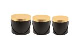 7.99 BLACK ROUND FLORAL NESTED BOXES 