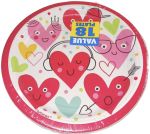 1.99 VALENTINES DAY PLATE 7 INCH 18 COUNT