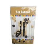 4.99 GOLD AND BLACK 35 PCS SET BALLOONS