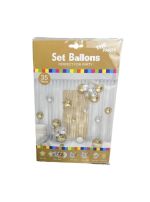 4.99 GOLD AND SILVER 35 PCS SET BALLOONS