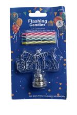 1.99 HAPPY BIRTHDAY FALSHING CANDLES 5 PCS