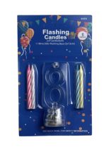 1.99 #8 FLASHING CANDLES 5 PCS