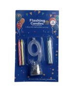 1.99 #9 FLASHING CANDLES 5 PCS
