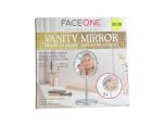 9.99 FACE ONE COSMETICS VANITY MIRROR DOUBLE-SIDED, 5X ZOOM – 7.3 X 5.9 X 13.2 INCHES