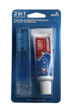 1.99 2 IN 1 TRAVEL KIT TOOTHPASTE AND TOOTHBRUSH