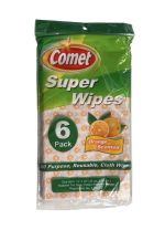 1.99 COMET SUPER WIPES 6 PACK 