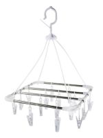 6.99 ESSENTIAL LAUNDRY CLIP AND DRIP HANGER 16 CLIPS 12.5 X 12.5 INCH