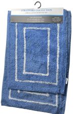 7.99 STRATFORD COLLECTION 2 PIECE COTTON BATH MAT SET 