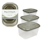 2.99 PAC IT FRESH 3 PACK FOOD CONTAINER 350/750/1500 ML