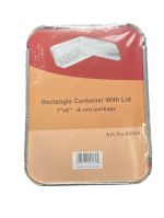 1.99 RECTANGLE CONTAINER WITH LID 7 X 9 INCH 4 SETS
