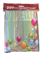 200 PCS FLEXIBLE STRAWS 