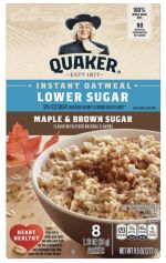 1.99 QUAKERS INSTANT OATMEAL MAPLE AND BROWN SUGAR 8 PACK