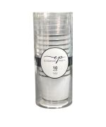 4.99 WHITE AND GOLD ELEGANCE TUMBLER 10 PCS 12 OZ