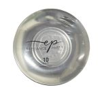 3.99 CLEAR AND SILVER ELEGANCE PLATE 10 PCS 7.5 INCH