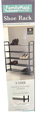 14.99 SHOE RACK 5 TIER HOLDS UPTO 20 PAIRS OF SHOES